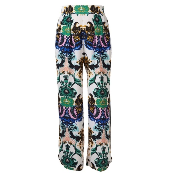 Figue Charlene White Multi Print Pant NEW